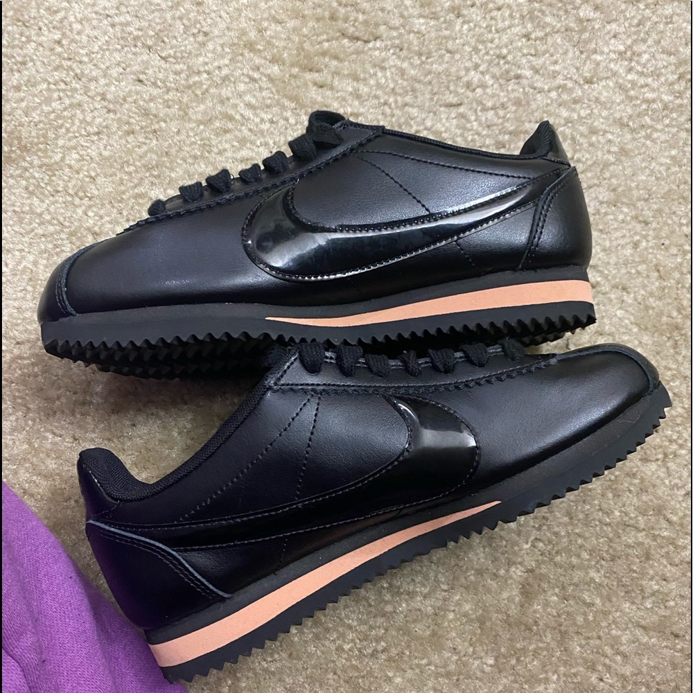 Black and Rose Gold Nike Cortez